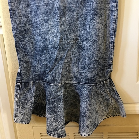 Siren acid washed denim midi skirt - Picture 2 of 4